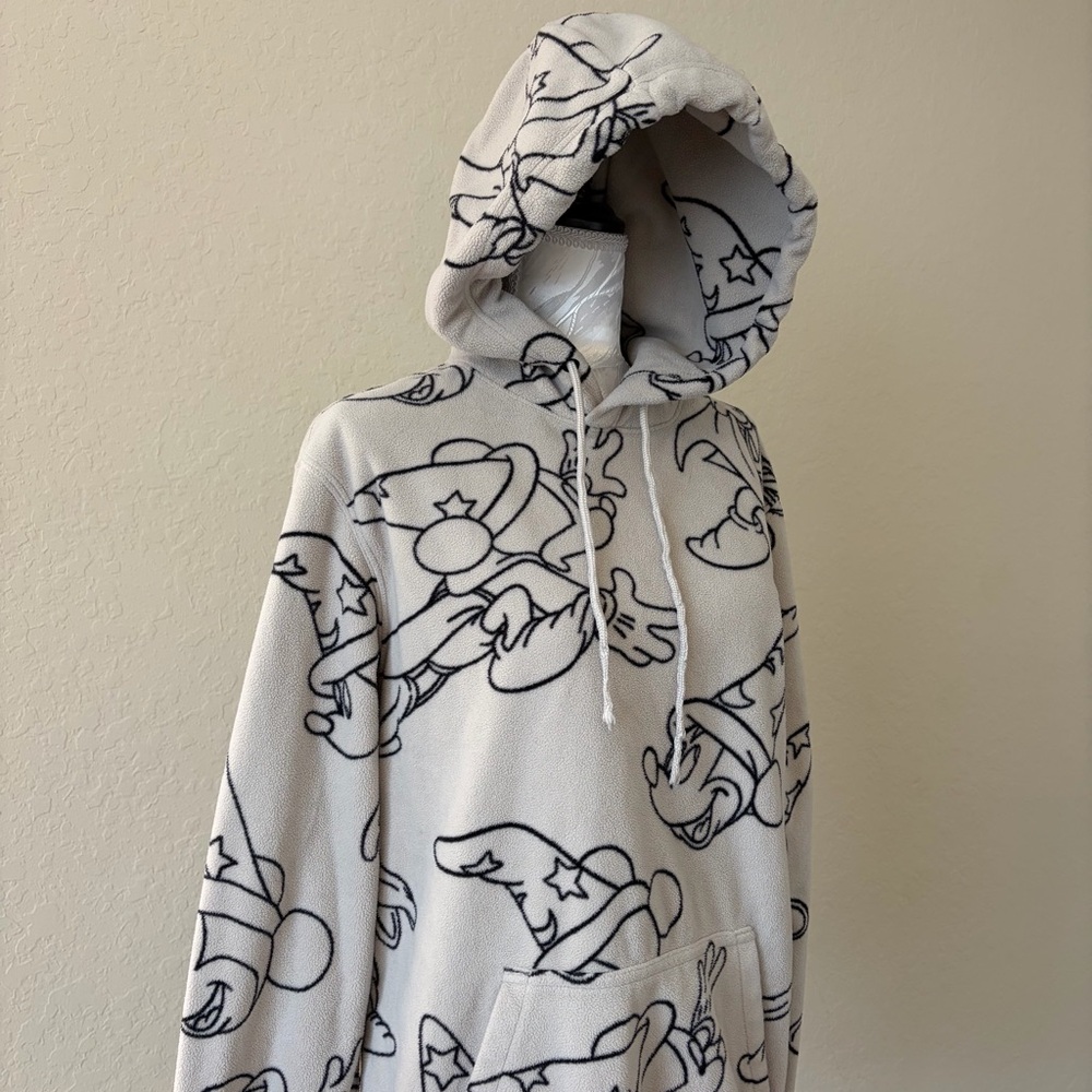 H&M Disney Wizard Mickey‎ Mouse Cream Fleece Hoodie XS